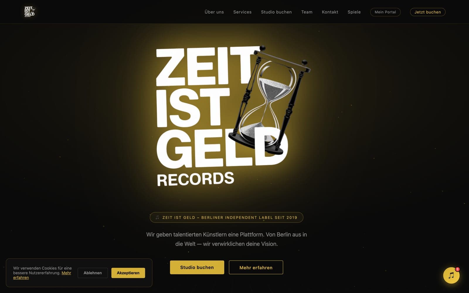 Startseite von Z.I.G Records — Berliner Musiklabel mit Artist-Roster